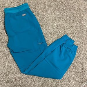 Figs Zamora Jogger scrub pants - small blue